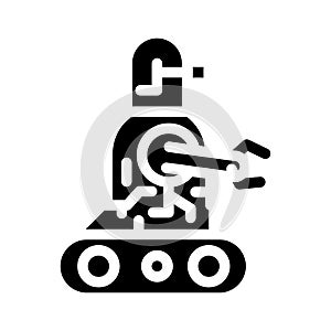 robot technology glyph icon vector illustration photo