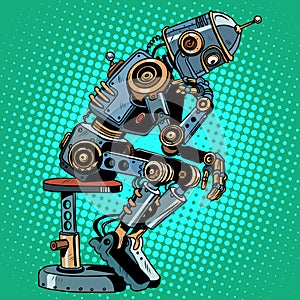 Robot thinker artificial intelligence progress photo