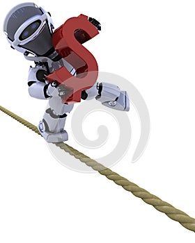 Robot on a tight rope photo