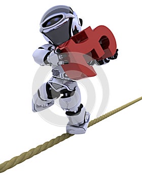 Robot on a tight rope photo