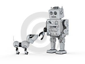 Robot tin toy with dog