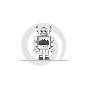 Robot tin toy , logo