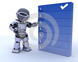 Robot with a to do list