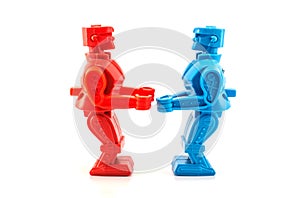 Robot toy ready to fight