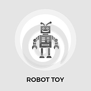 Robot toy vector flat icon