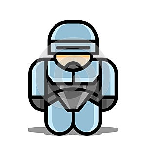 Robot toy. vector icons