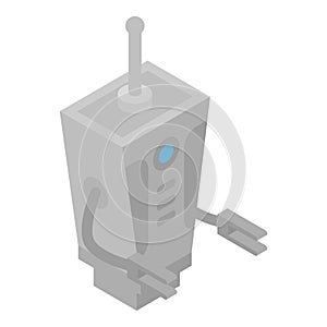 Robot transformer icon, isometric style