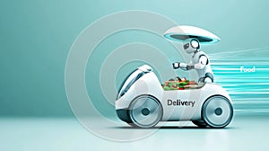 a robot transporting food photo