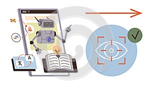 Robot Tutor With Open Book, Translation Apps, and Eye-Scanning Technology for Learning Assistance