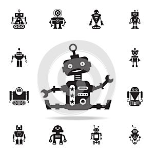 robot on twine icon. Detailed set of robot icons. Premium graphic design. One of the collection icons for websites, web design,