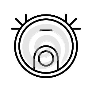 Robot vacuum cleaner icon. Smart home concept