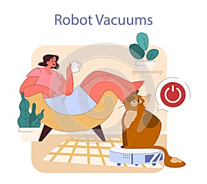 Robot Vacuums concept. photo