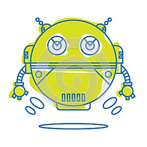 robot. Vector illustration decorative design