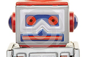 Robot vintage toy close up