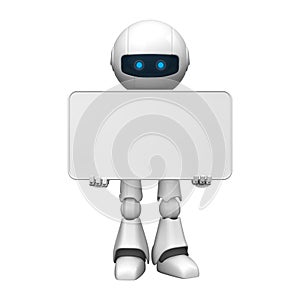 Robot with a white board