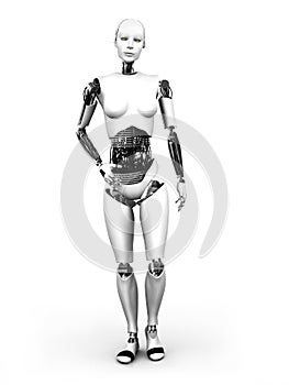 Robot woman standing nr 1.