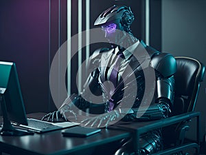 Robot at Work in the Office