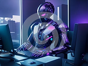 Robot at Work in the Office