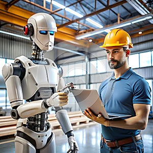 A robot performing forfeiting tasks, emphasizing automation's impact as