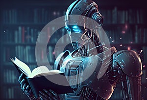 Robotic aichat bot. futuristic technology or machine illustration. Ai generative