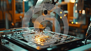 Robotic Arm Assembling Electronic Circuit Board