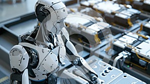 Robotic Arm Assembling Electronics on Factory Floor