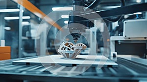 Robotic Arm 3D Printing a Complex Geometric Structure