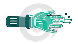 Robotic Arm with Digital Lines, Advanced Automation, vector design Generative AI