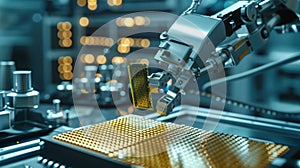 The robotic arm in factory.AI generated image photo