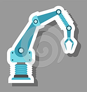 Robotic arm icon that symbolizes automotion