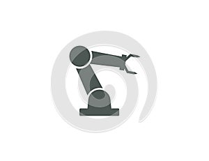 Robotic arm icon. Vector illustration.