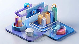 Robotic Arm Interacting with Data Visualization Elements