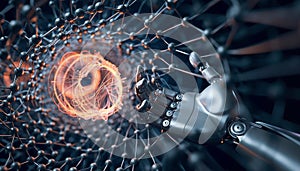 Robotic Arm Interacting with a Quantum Computing Network