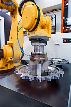Robotic Arm modern industrial technology. Automated production c