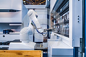 Robotic Arm modern industrial technology. Automated production c