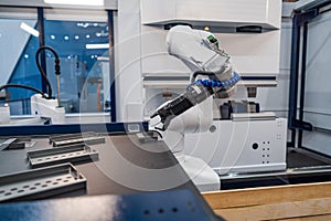 Robotic Arm modern industrial technology. Automated production c