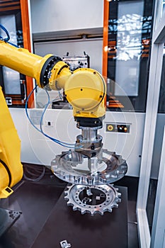 Robotic Arm modern industrial technology. Automated production c