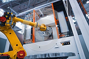 Robotic Arm modern industrial technology. Automated production c