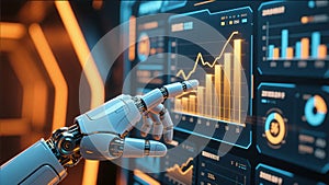 Robotic Arm Operating Digital Financial Data Interface