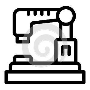 Robotic arm picking up object in factory automation process