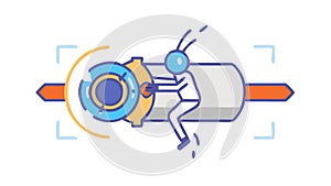 Robotic Arm Precision Technology Art, vector design Generative AI