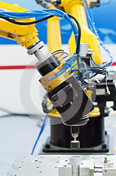 Robotic arm at production line Polished