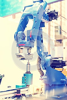 Robotic arm at production line Polished