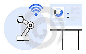 Robotic Arm with Wireless Connectivity and Data Analysis on Digital Dashboard