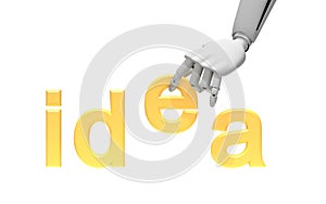 Robotic arm and word idea