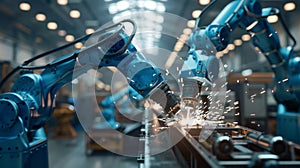 Robotic Arms in Factory.AI generated image