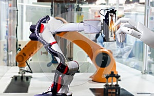 Robotic artificial automated manufacturing smart robot touch screen tablet