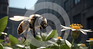 Robotic Bee on Flower Landing