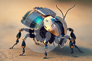 A robotic beetle, futuristic vision of the future