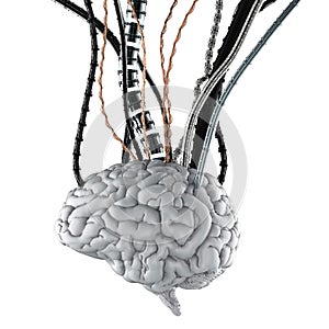 Robotic brain with wires